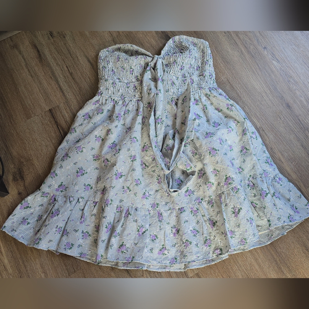 Storia Floral Halter Dress Large NWOT